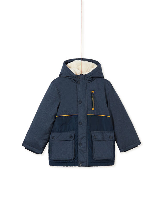 Parka bi-matière bleue enfant garçon KOGROPAR3 / 20W902J3PARP267